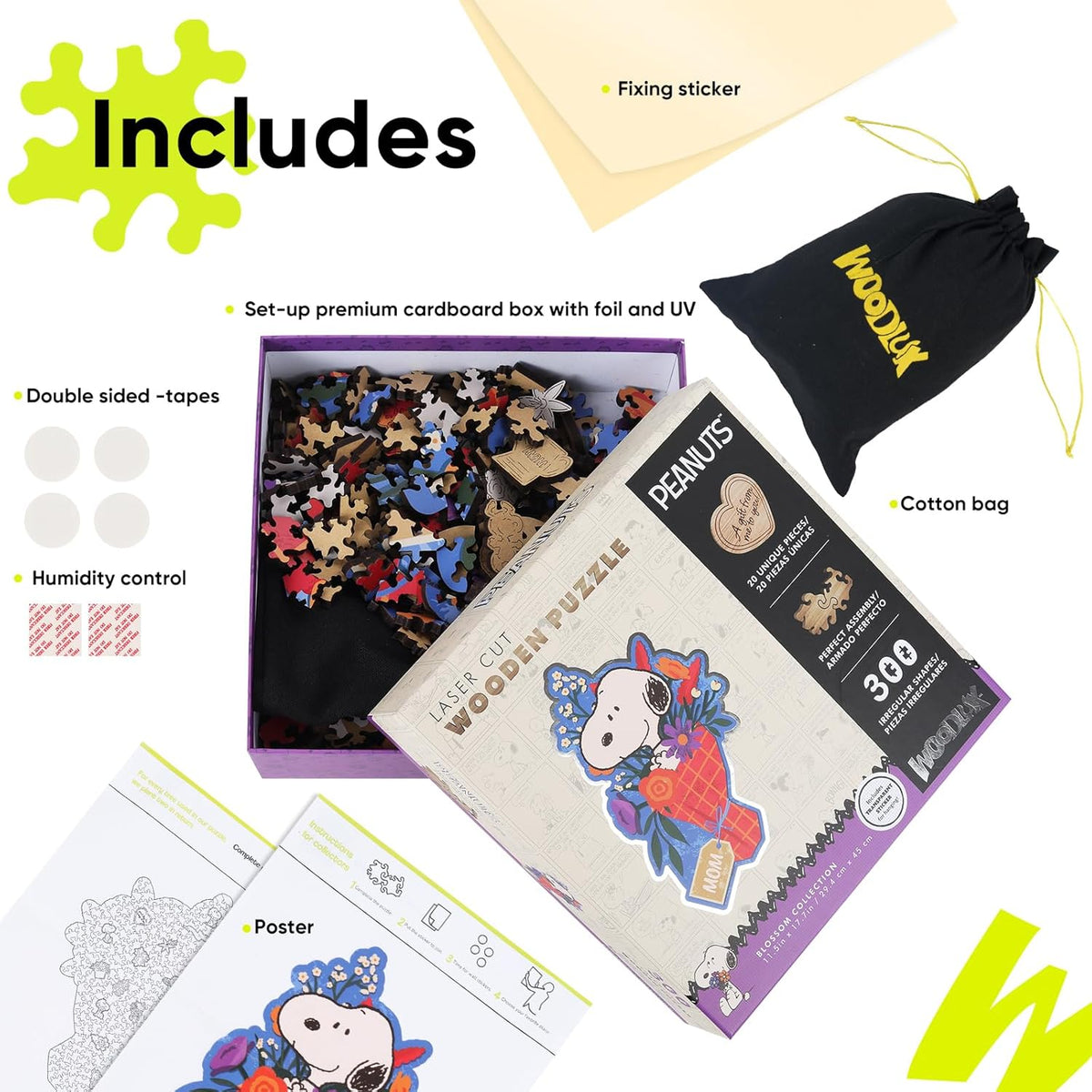 Peanuts Snoopy puzzle eco friendly gift packaging