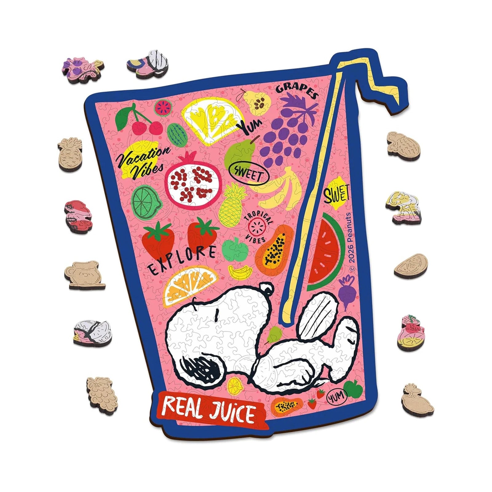 Peanuts Snoopy Real Juice Puzzle: Premium Wooden Gift