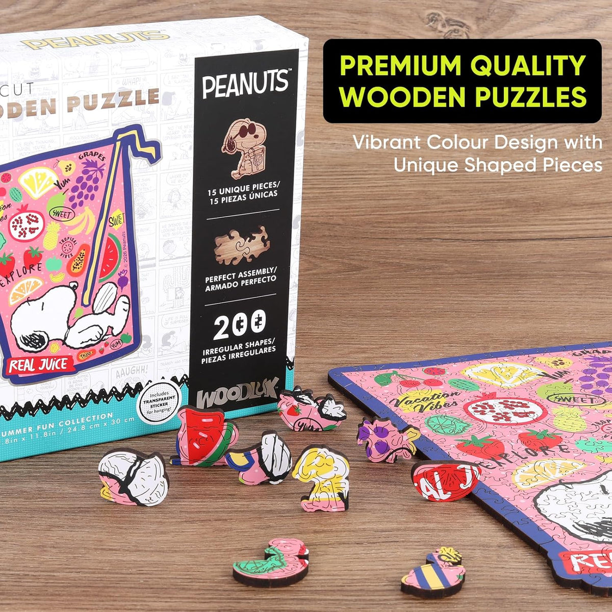 Premium packaging box of Snoopy wooden puzzle