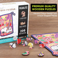 Premium packaging box of Snoopy wooden puzzle