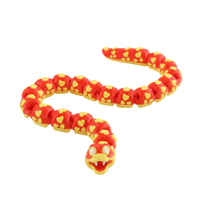 S-curve view of 3D Printed Love Snake Fridge Magnet
