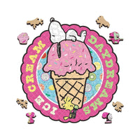 Snoopy ice cream daydreams wooden puzzle 200pcs