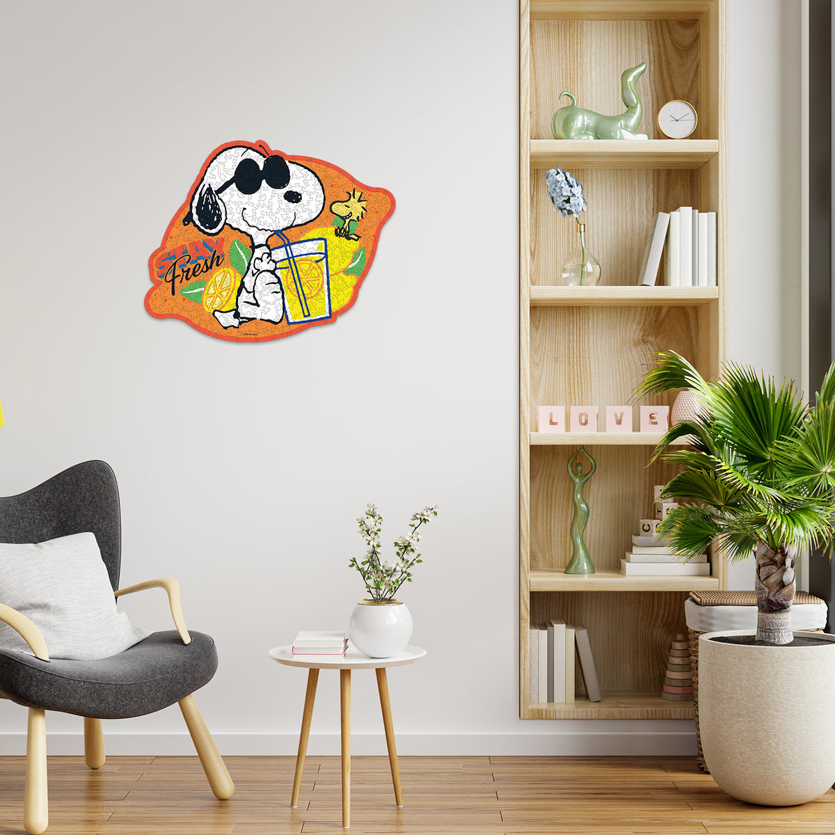 Snoopy Lemonade Wooden Puzzle home decor display