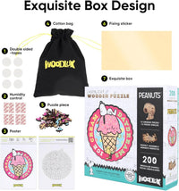 Snoopy puzzle box cotton bag and poster set