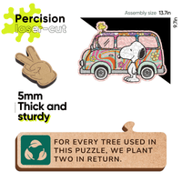 Snoopy wooden puzzle eco friendly wood detail