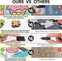 Snoopy wooden puzzle quality comparison vs others