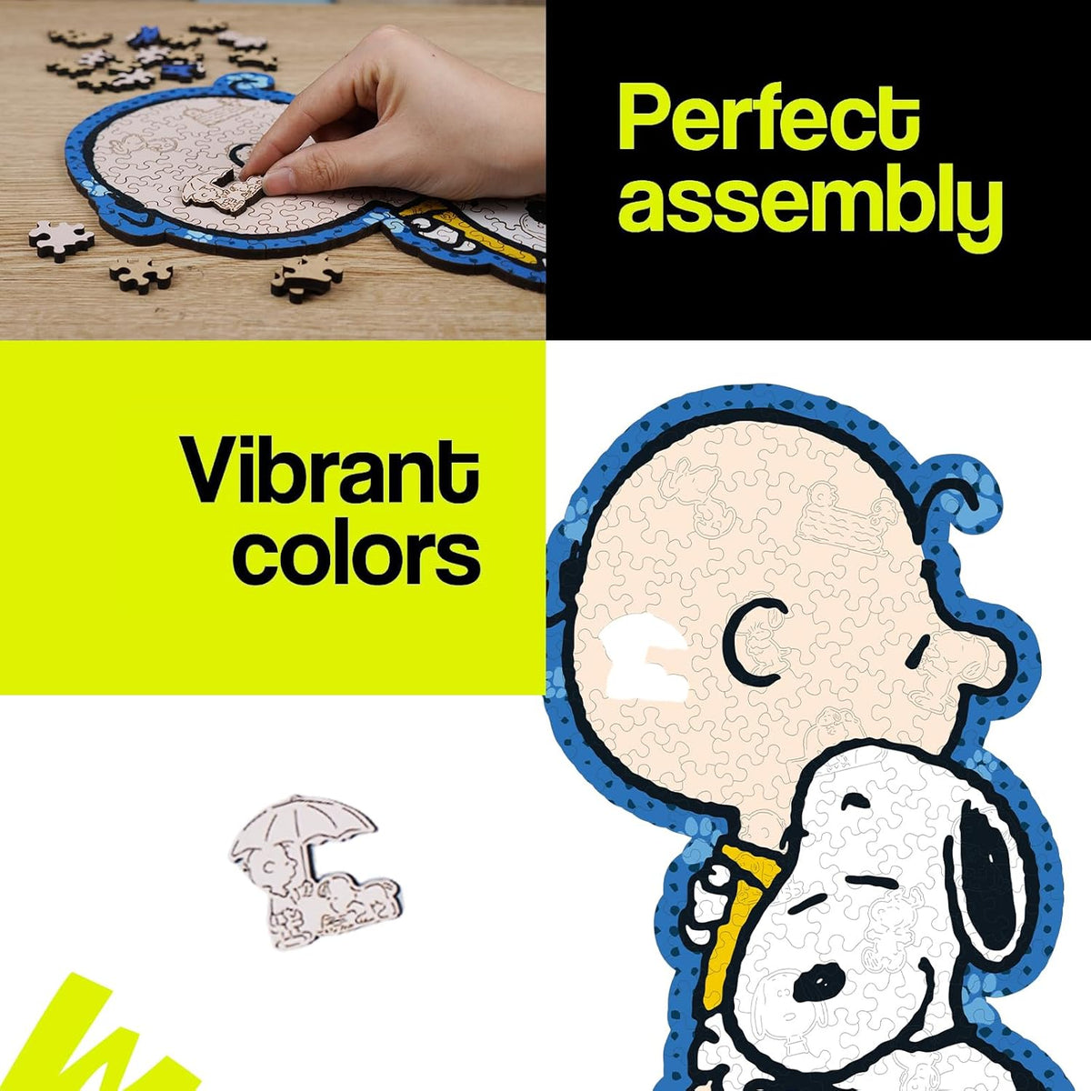 Snoopy wooden puzzle vibrant colors