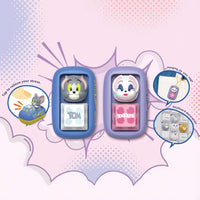Tom and Toodles keycap charms in blue and purple