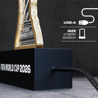 USB powered LED trophy with inline power switch