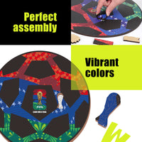 Vibrant colors and 5mm thick wooden puzzle