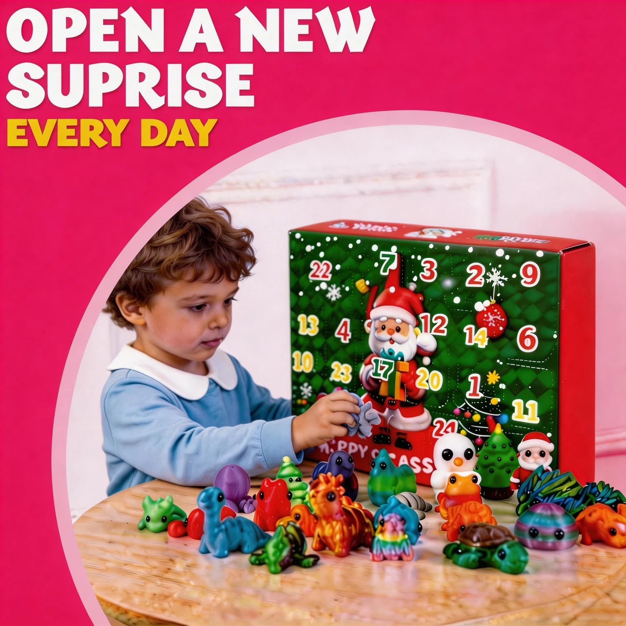 Animal Advent Calendar 3D Printed(24PCS)