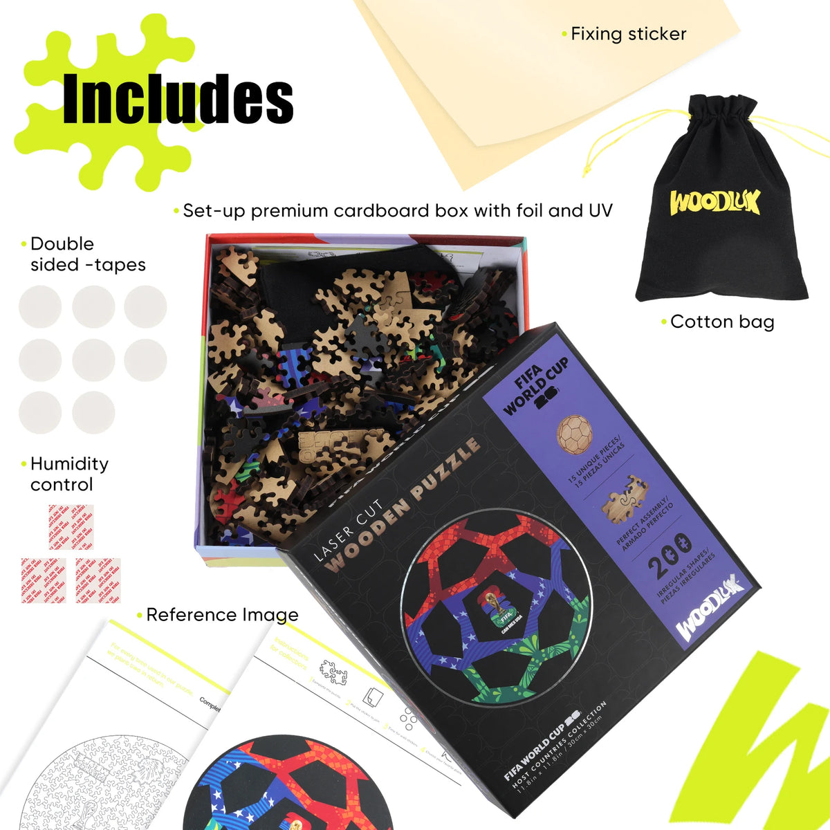 World Cup wooden puzzle accessories