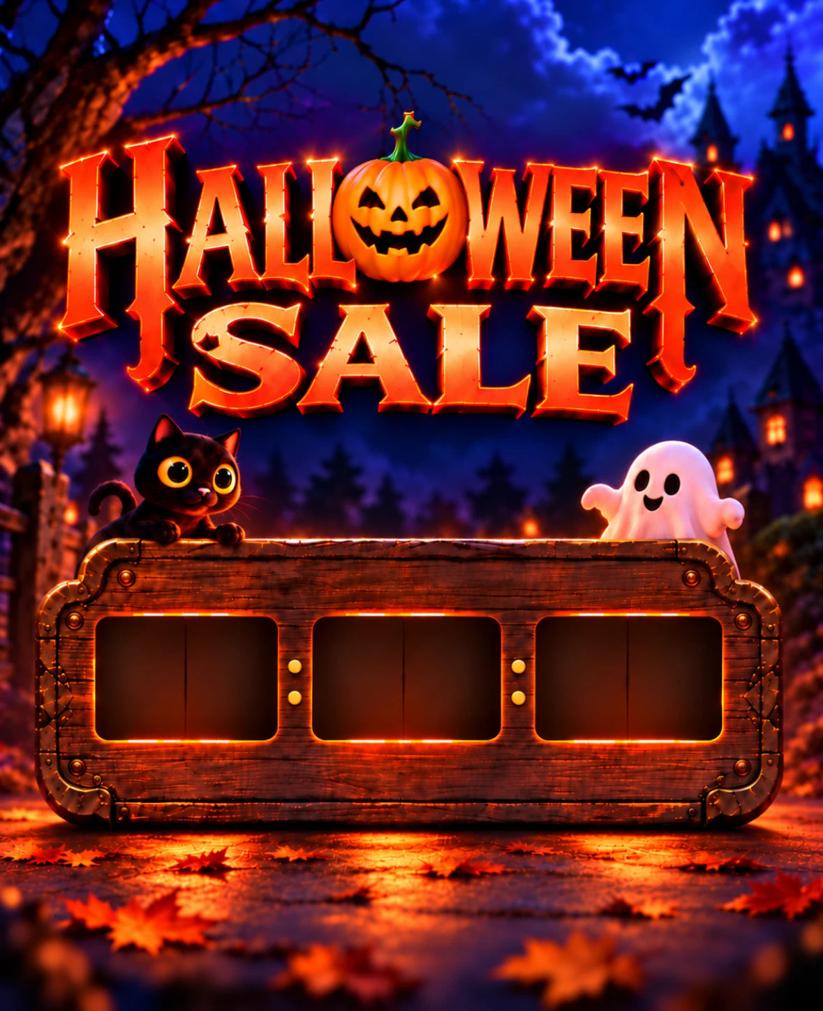 Halloween sale, buy 3 get 1 free